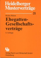 Heidelberger Musterverträge, H.21, Ehegatten-Gesellschaftsverträge